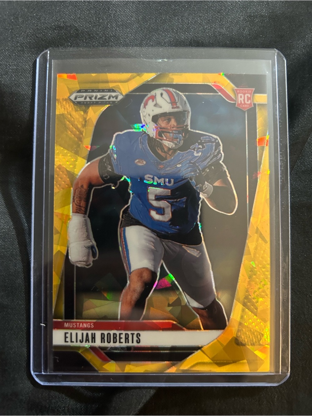Panini Gold Prizm Football Trading Card - Blue & Gold